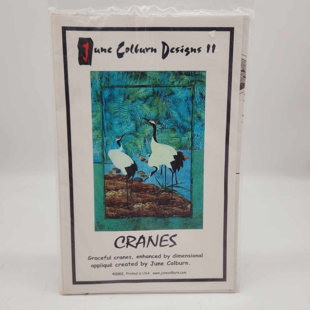 June Colburn Designs Cranes Quilting Applique Pattern Tsuru 33" x 44"